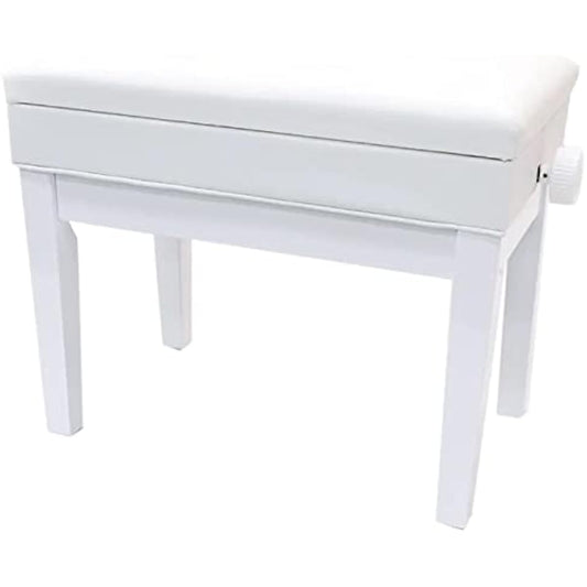 PLAYTECH Piano Chair with Storage, White, KS50