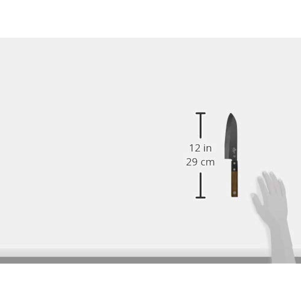 Tosa Knives Knife Artisan Santoku Knife Ceramic Octa Black 155mm