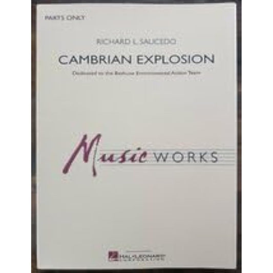 Wind Orchestra Score Richard L. Saucedo Cambrian Explosion Listenable Score and Parts Set
