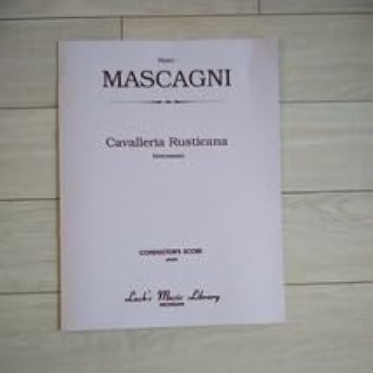 Mascagni / Cavalleria Rusticana "Interlude" Conductor's score, orchestral part set Part score