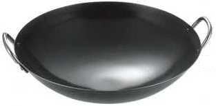 Wakabayashi Industrial Iron Two Handed Wok (Plate Thickness 1.2mm) 42cm