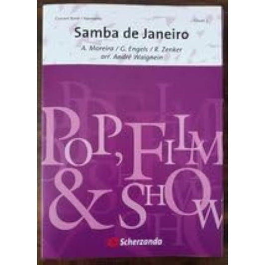 Wind orchestra score Samba de Janeiro arranged by André Waignan Listenable Score and part score set