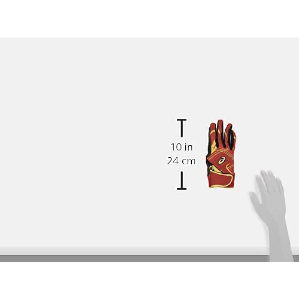 ASICS Baseball Batting Gloves for Both Hands 3121A464 Gold Stage i-Pro Compatible with High School Baseball Rules