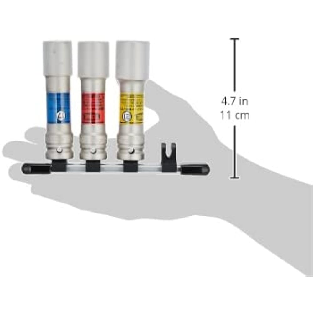TONE Quick fit thin long foil nut socket set with protector HAPQF403LN Drive angle 12.7mm (1/2") Contents 3 items