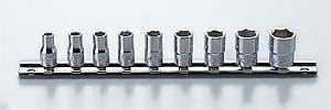 Yamashita Industrial Research Institute (Ko-ken) Socket Rail Set 12 Square RS2405A/9 Drive Angle: 6.35mm 9 Pieces 1 Set