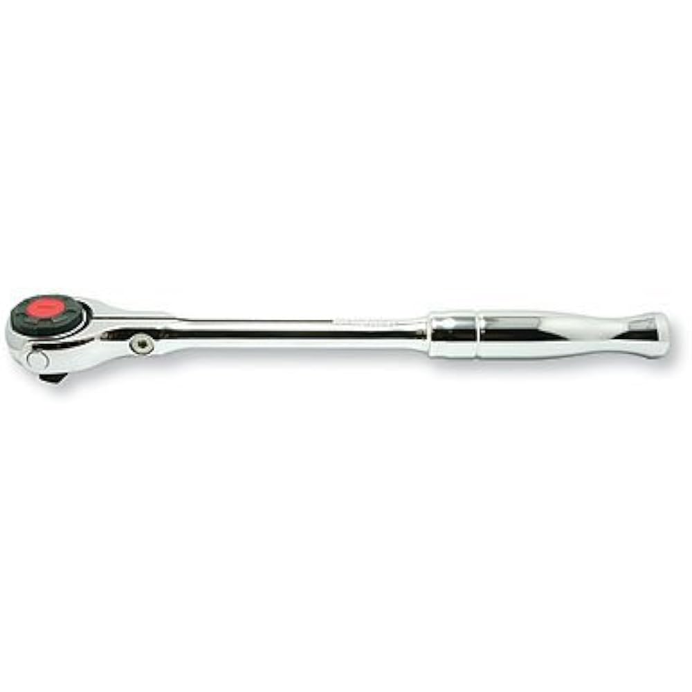 Yamashita Industrial Research Institute Koken 3/8 (9.5mm) SQ. Swivel head ratchet handle (knurled grip) Total length 280mm 3776N