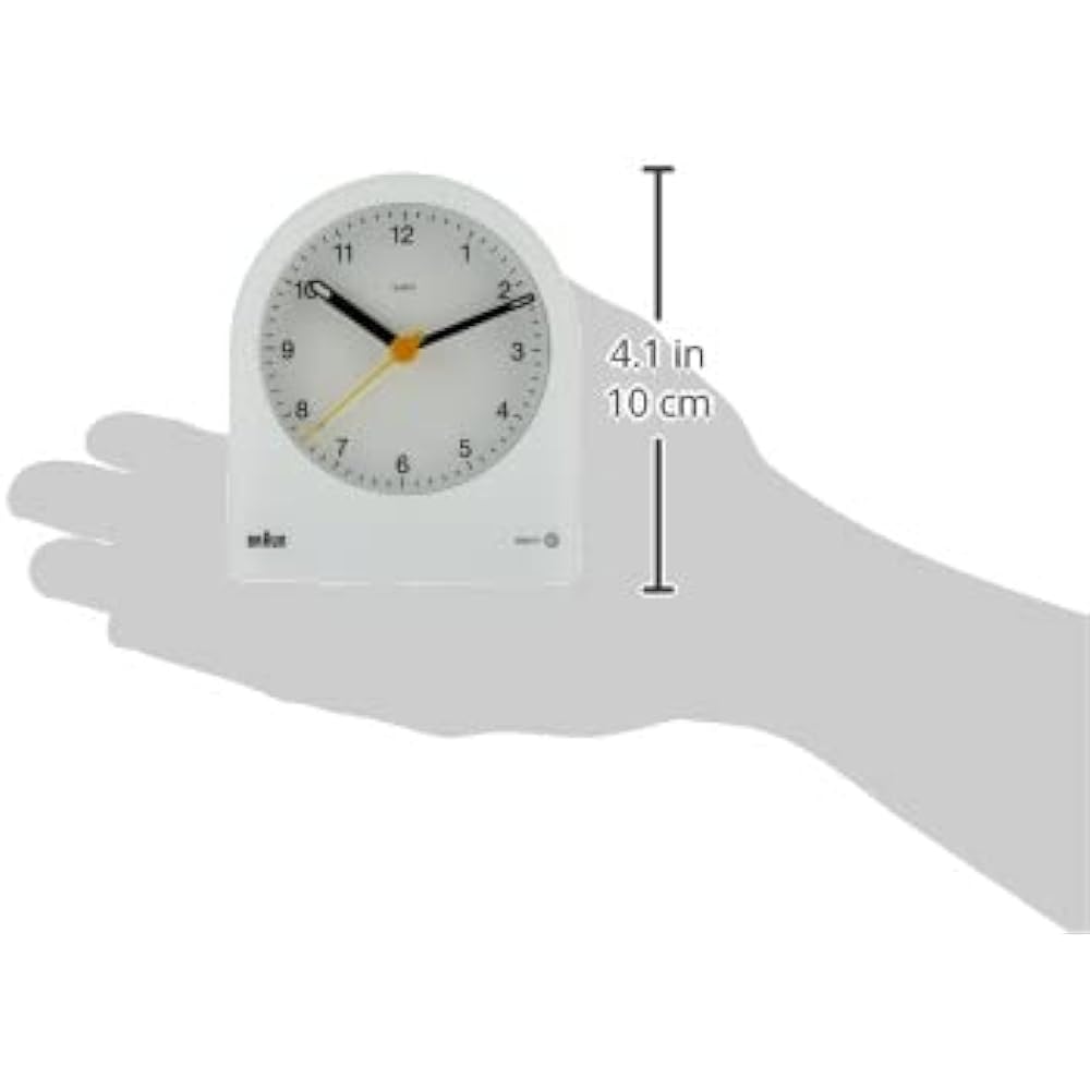 [Regular Imported Product] BRAUN/Brown Analog Alarm Table Clock White BC22W