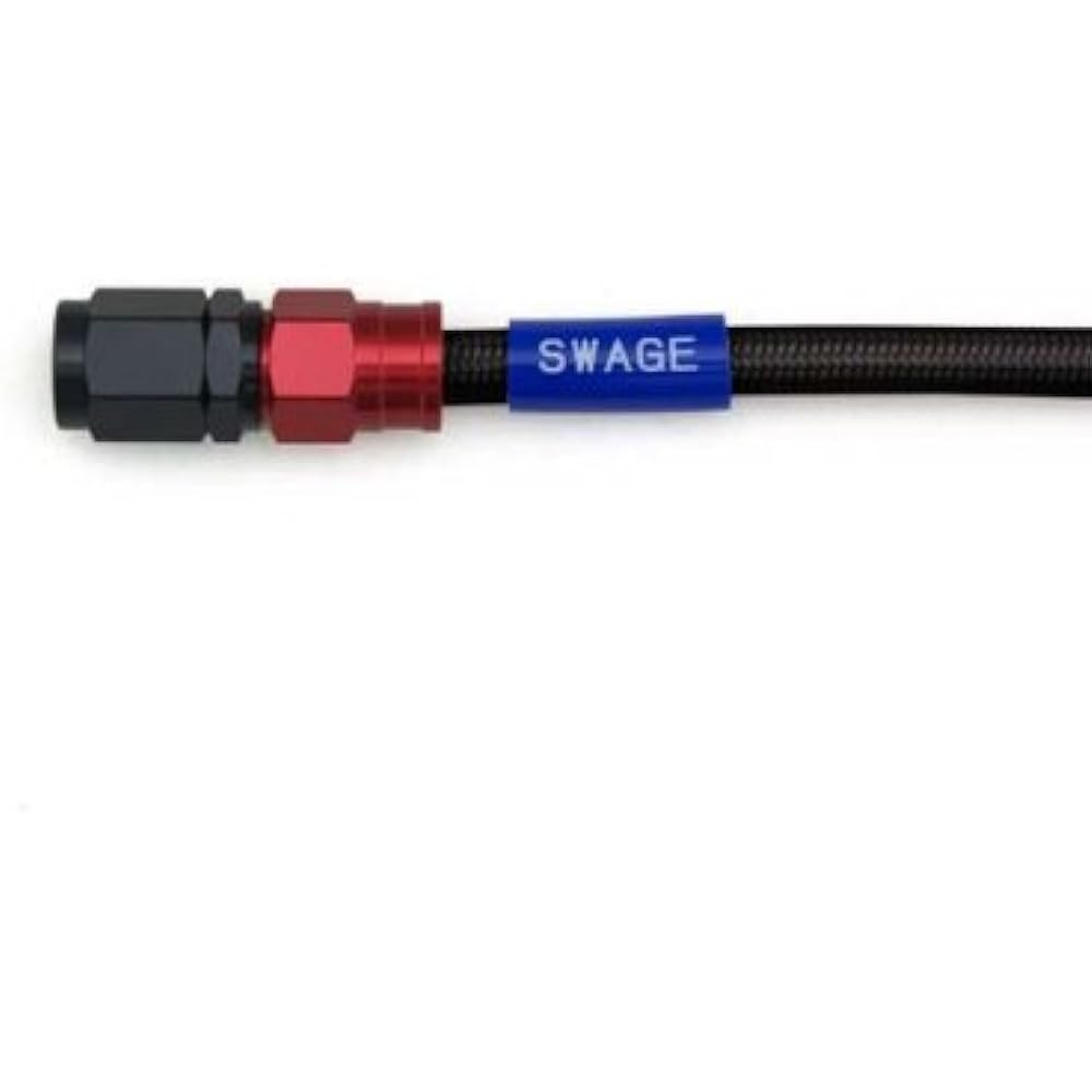SWAGE LINE Front Brake Hose Kit Aluminum (Red/Black) Black Smoke Hose CB400SF SPEC3/Revo 04-13 No ABS RAFB144 [HTRC9]