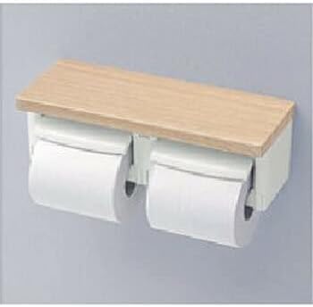 TOTO Double Paper Roller with Shelf (Wood) YH601FMR #EL Compatible with coreless paper Light Wood N