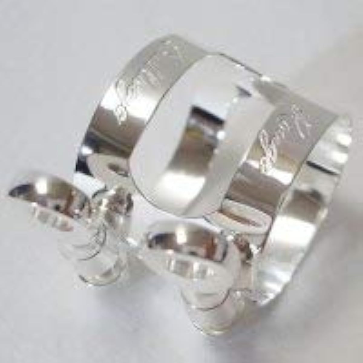 BULLSEYE B Clarinet Ligature Rouge EX Sterling Silver (Top Fastening) (Blue)