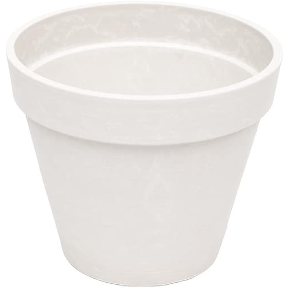 Lead Style Edge Pot 20 Flower Pot with Hole Resin White φ40×H30cm EGS4035WH