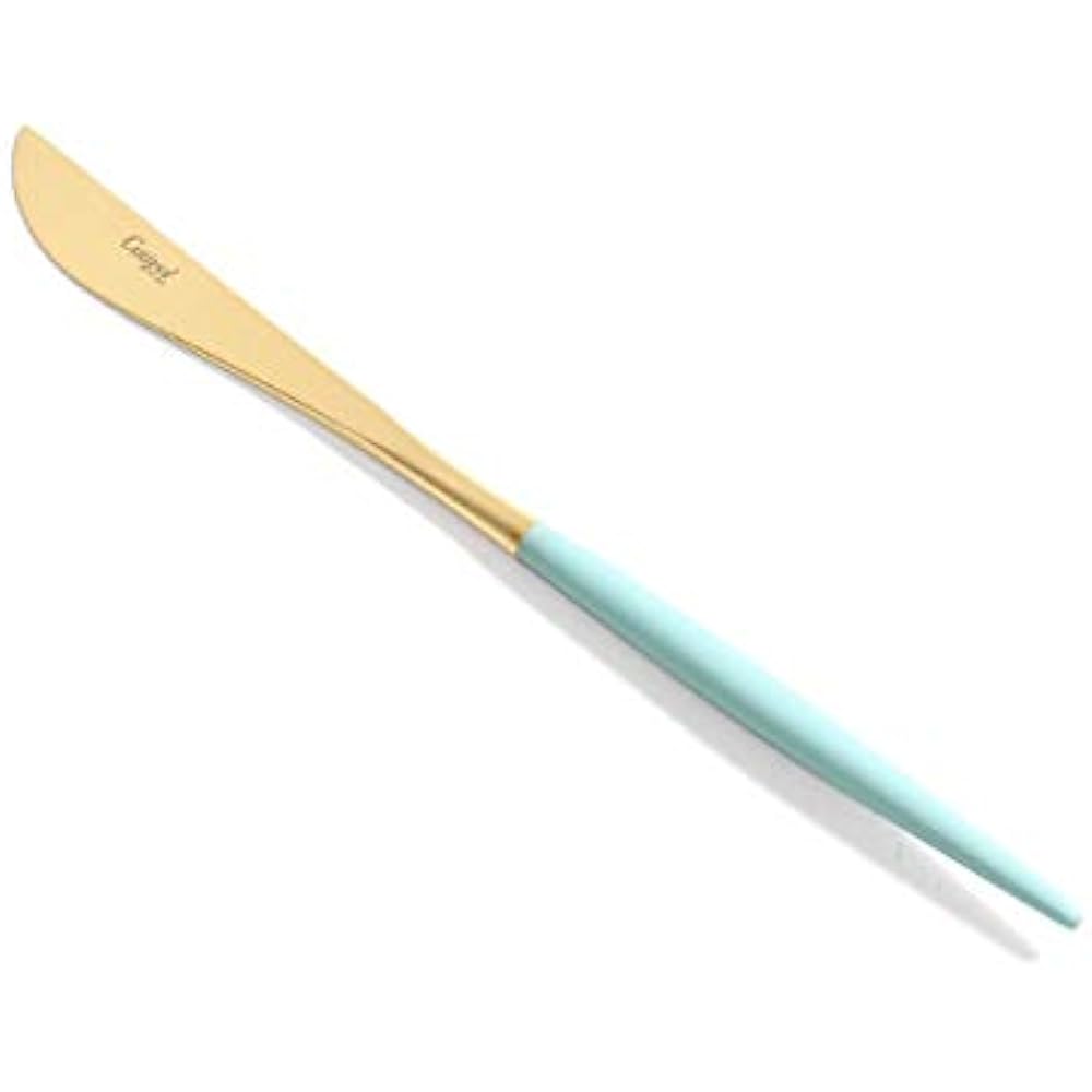 Cutipol GOA Turquoise Matte Gold Dinner 3 Piece Set (Knife, Fork, Spoon)