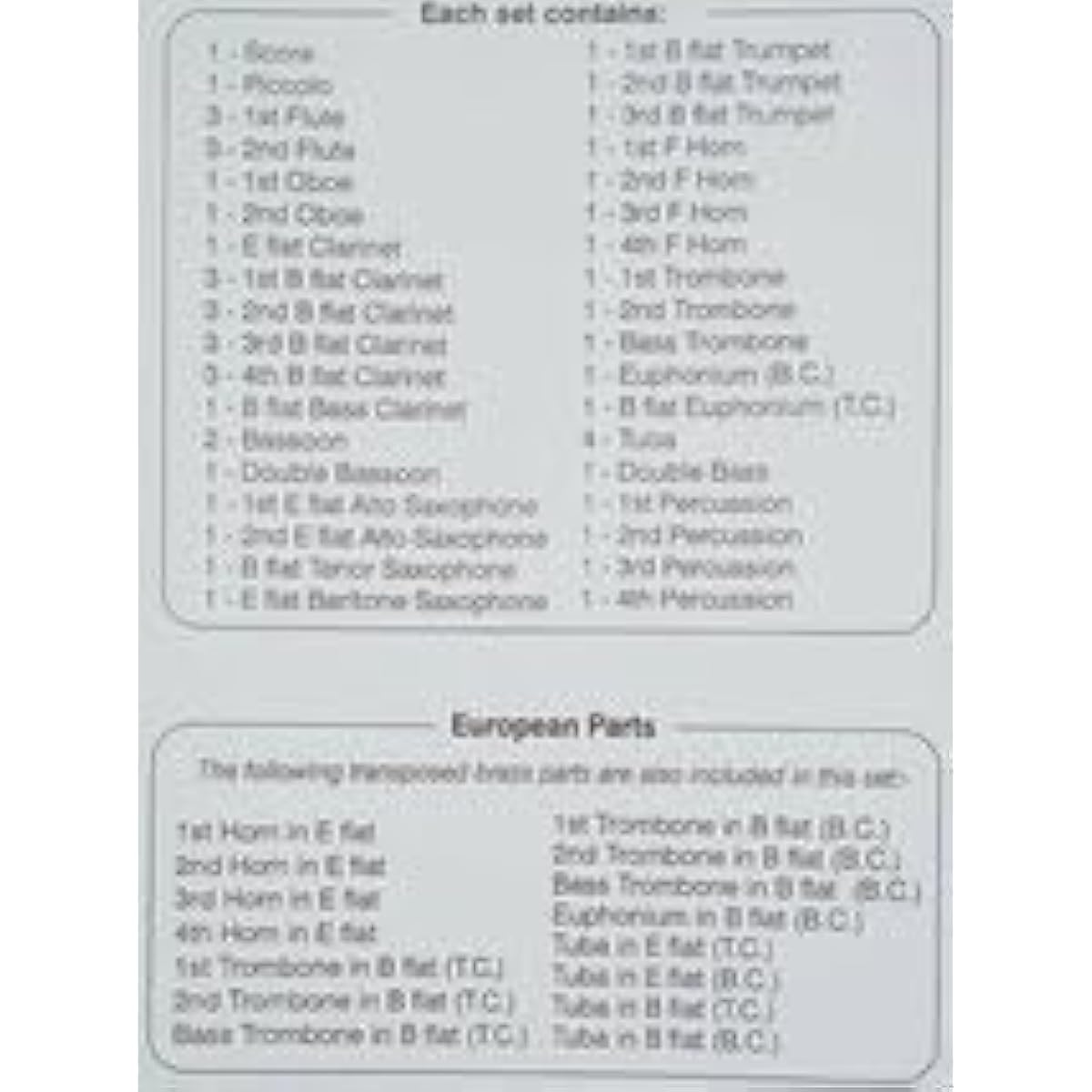 Adam Gove's "Bells Across the Atlantic" - Wind Orchestra Score, Parts Set