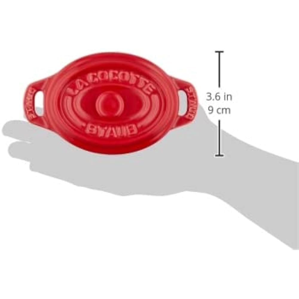 staub "Ceramic Oval Mini Cocotte Pair Cherry 11cm Set of 2" Heat Resistant Storage Container Microwave Safe [Authorized Japanese Product] Ceramic Cocotte Oval 40511-869