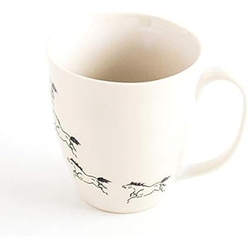 Ohori Soma Ware Matsunaga Kiln Uma Kuyukihisa (Successful) Mug (Ivory) Mug Coffee Cup Tea Cup Stylish 60th Birthday Celebration