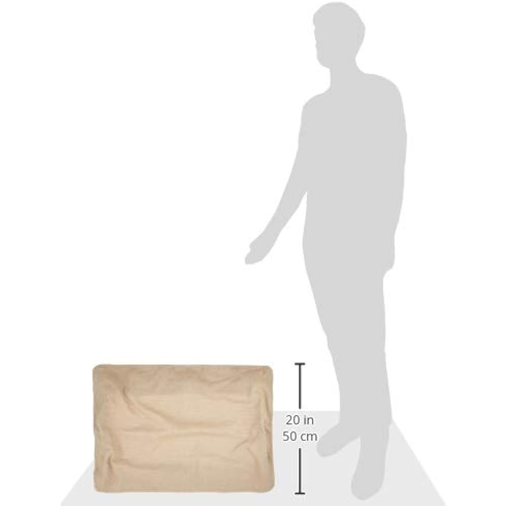 MUJI Cotton Linen Basket Weave High Back Reclining Sofa/Ottoman Cover/Beige 82585513
