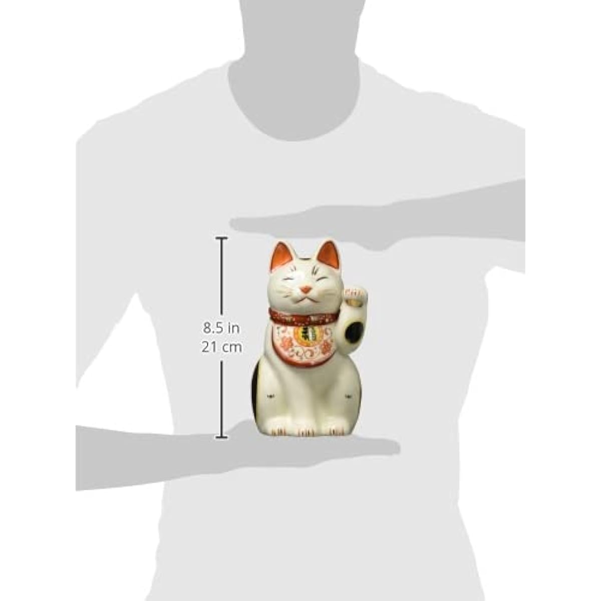 Tosai Manpuku Arabesque Maneki Neko (left hand raised, large) AM-Y7440