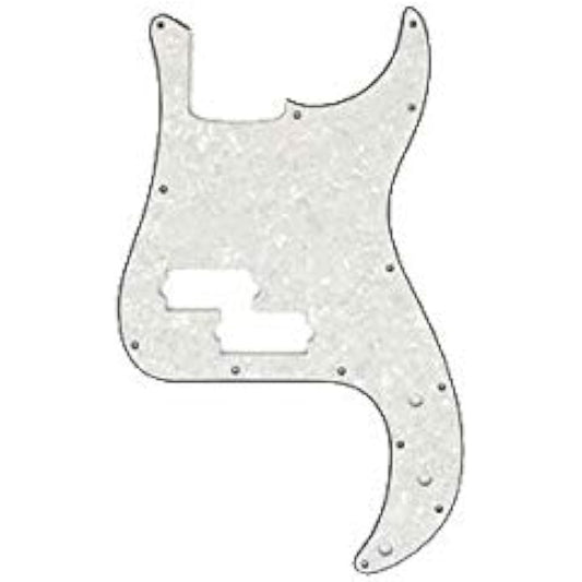 ALLPARTS PG-0750-055 White Pearloid Pickguard for Precision Bass