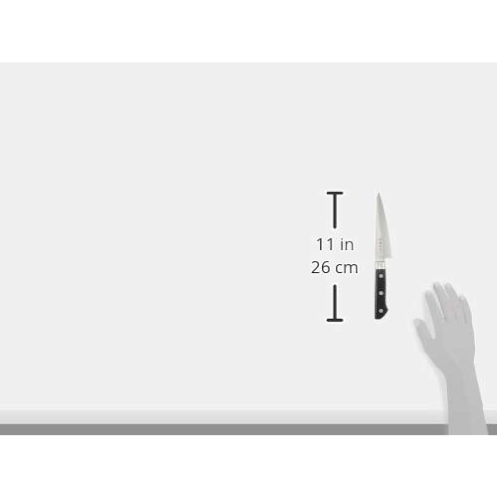 Made by Fujitora Hone Suki 150mm Made in Japan Cobalt Alloy Steel Single Edge Special Knife for Peeling Meat from Bones Also Can Treat Fish DP Cobalt Alloy Steel Split with Base FU-803 Silver/Black