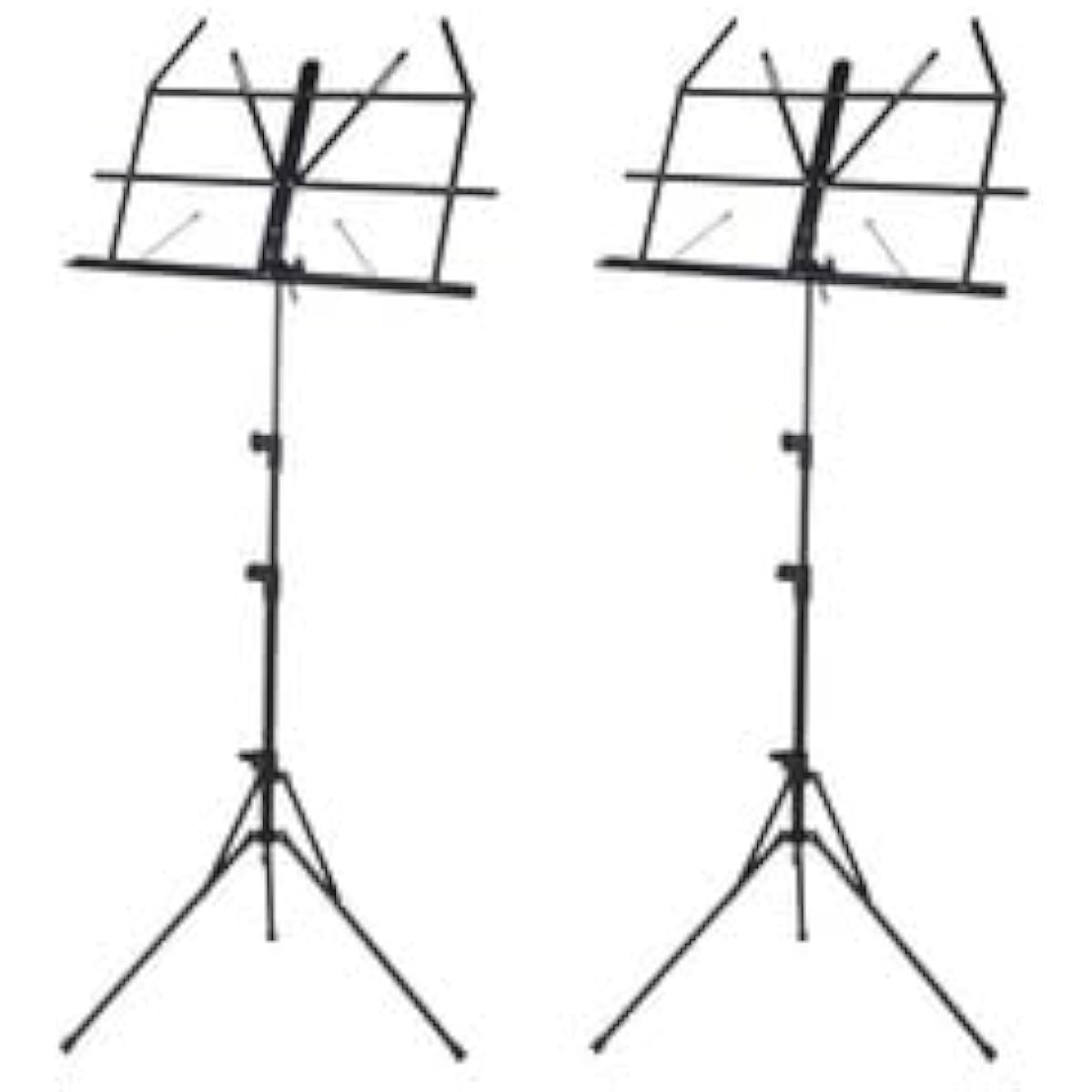 Lightweight music stand, set of 2, KC MS-1AL BK, lightweight and durable aluminum folding music stand, music stand, music stand