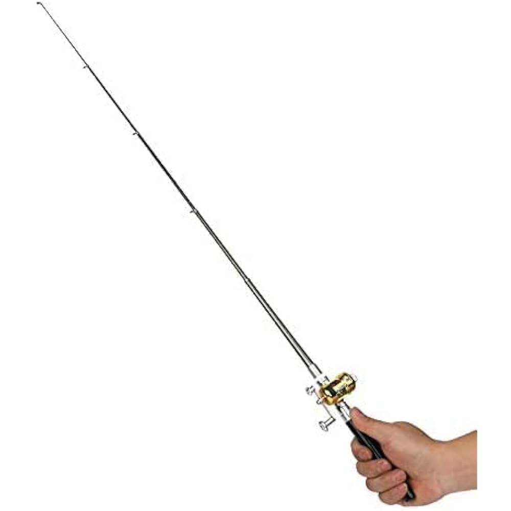 [Karokak] Portable Pen-shaped Fishing Rod, Fishing Fishing Rod, Pen-shaped Rod, Pocket Rod, Reel Set, Compact Rod, Spinning Reel, Portable, Ultra-lightweight, Easy to Carry, Fishing Tools, Pen-shaped Fishing Rod