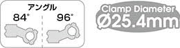 Giza MS-28 Ahead Stem 25.4mm 84°/96° Silver/60mm(HBN10609)