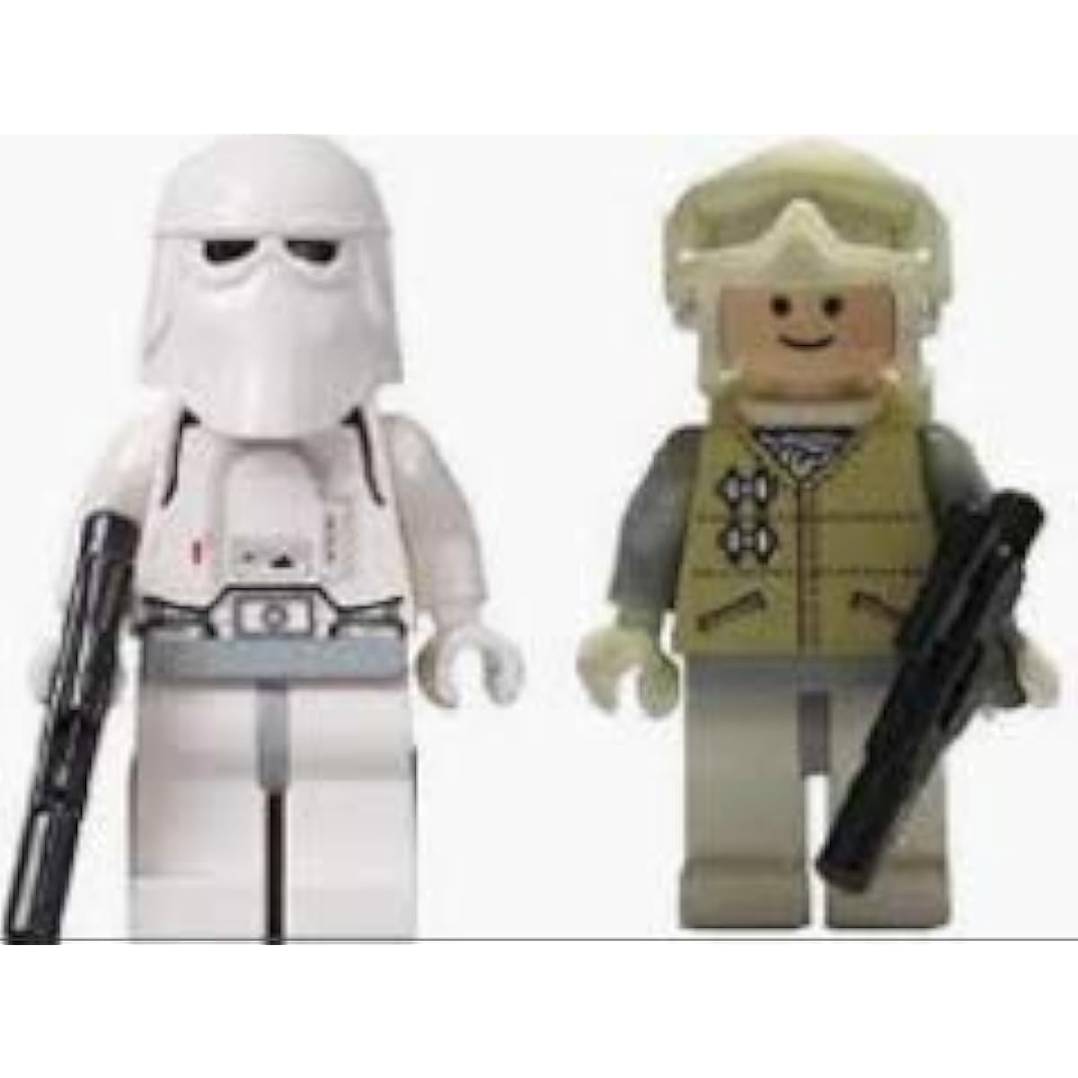 Lego Hoth Snow Trooper & Rebel Trooper (Loose) Star Wars Figures with Guns