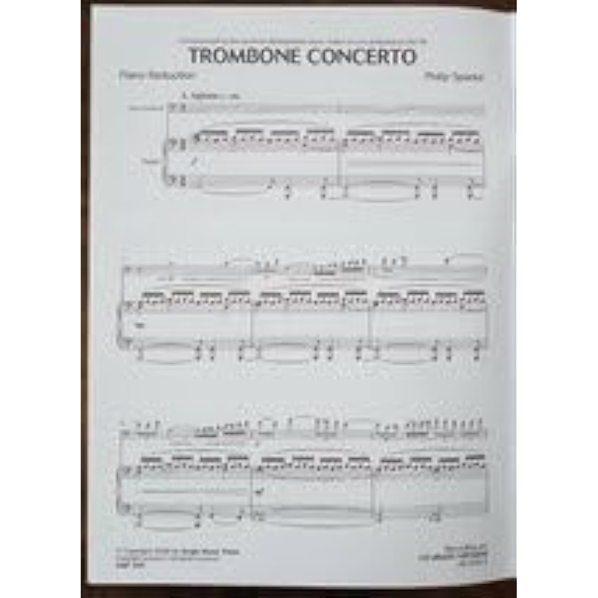 Trombone sheet music Philip Sparke Trombone Concerto Listenable Solo Trombone & Piano