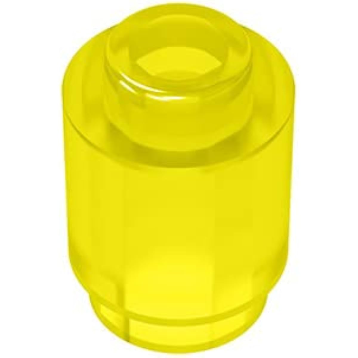 Classic Bricks Blocks Bulk, 1x1 Bright Yellow Round Bricks, 100 Pieces Round Bricks, Compatible with Lego Parts and Pieces 3062 (Color: Bright Yellow)