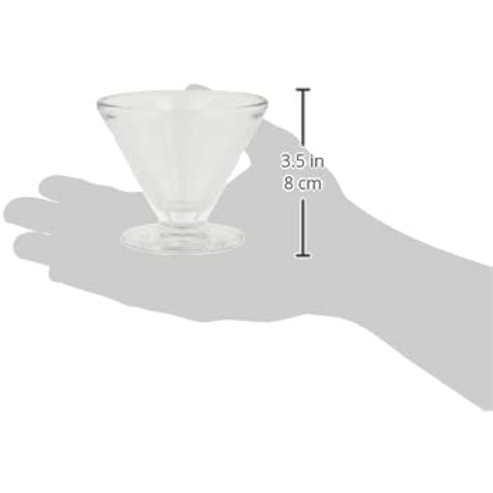 ADERIA La Rochelle 6179 Dessert Glass 150ml Set of 6 Parfait Sundae Container Cup Glass Stylish Ice Cream with Feet Coffee Shop Tableware Commercial Use Daily Use Durable Yogurt Mousse Fruit H3639