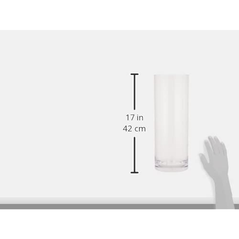 FOYER Unbreakable Vase Flower Base Polycarbonate Stylish Height 40 cm Width 15 cm Large 2300010