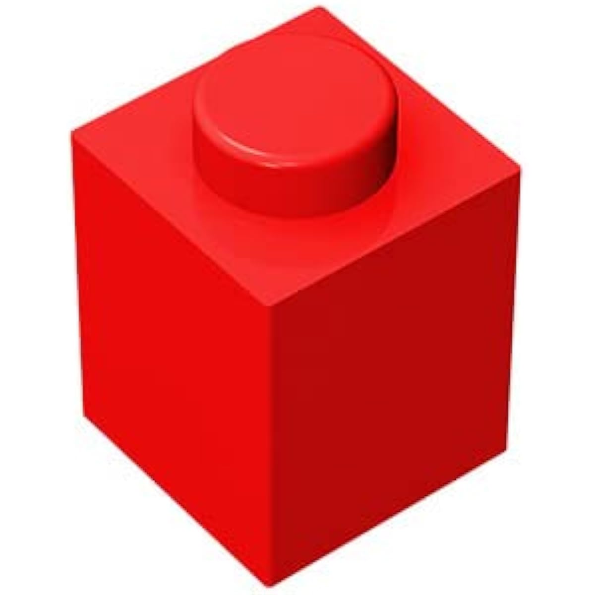 Classic Building Bricks 1x1 100 Pieces Compatible with Lego Parts and Pieces 3005 Creative Playset - 100% Compatible with Lego and All Major Block Brands (Color: Red)