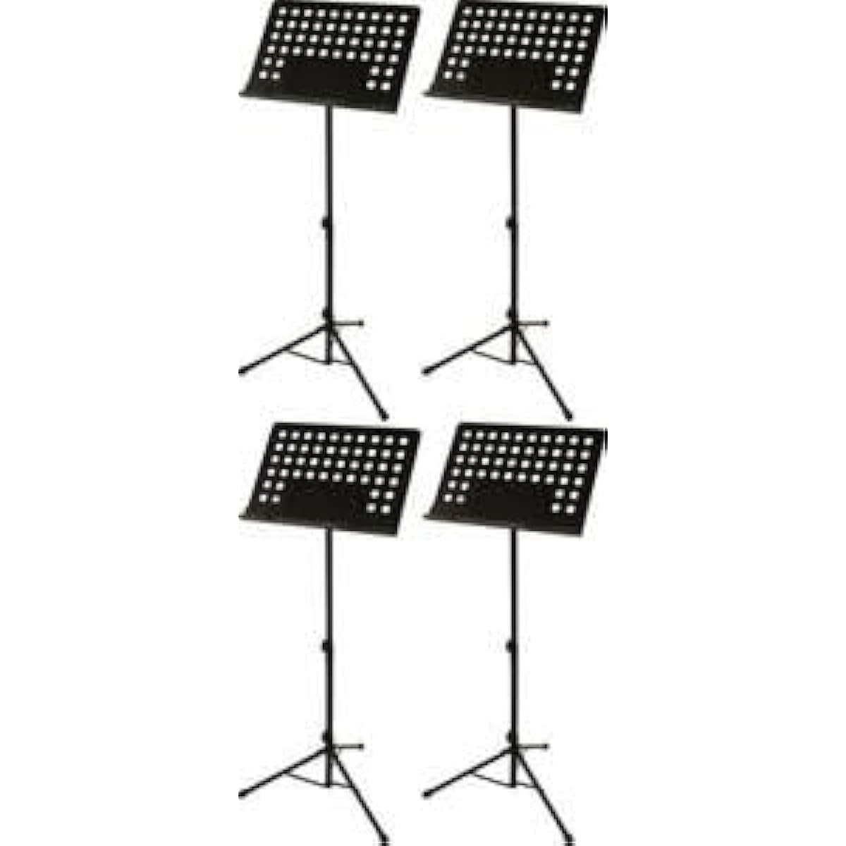 ARIA AMS-301B 4-piece set (perforated type, orchestra-style steel music stand, removable stand)
