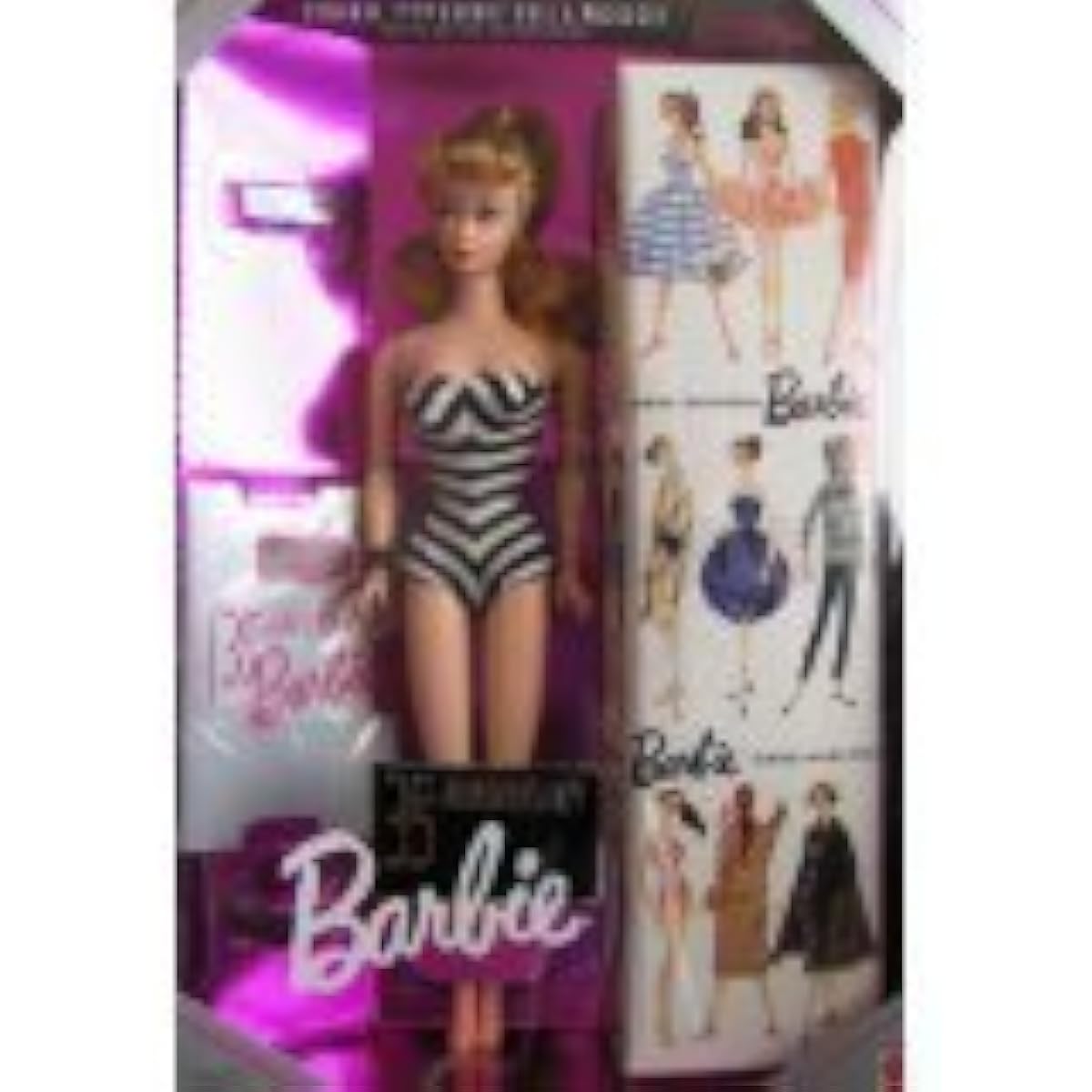 Imported Barbie Doll Barbie 35th Anniversary Special Edition Reproduction of Original 1959 Barbie Doll & Package (1993) - Blonde Hair [Parallel Import]