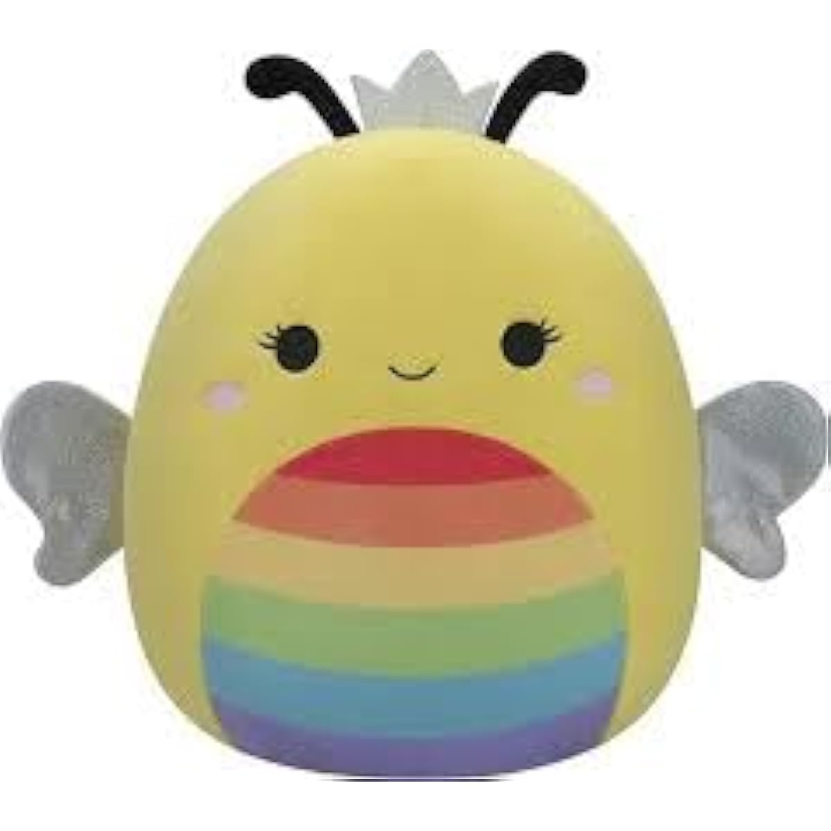 Squishmallows Original 8" Sunny Bee with Rainbow Berries and Silver Crown - Medium Ultra Soft Official Jazzware Plush Toy (8")