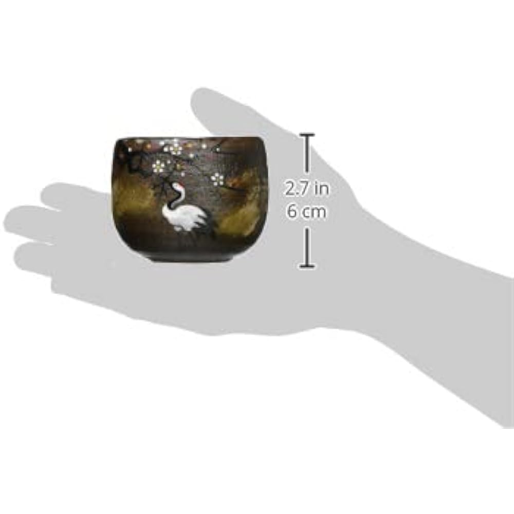 Aito Kyoto Kiyomizu Ware Tea Cup Small Yawata Kiln Kissho Tsuru UBH553-02