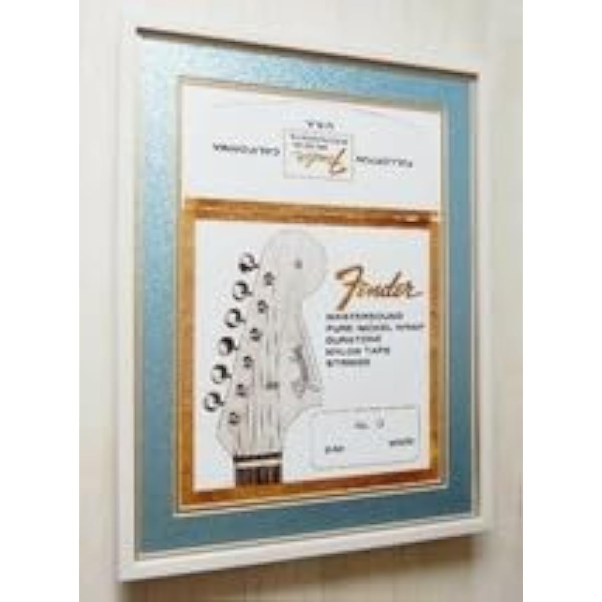 Fender String Package PosterDaphne Blue SparkleFender String Package Poster1960sDaphne BlueVintage guitarGuitar