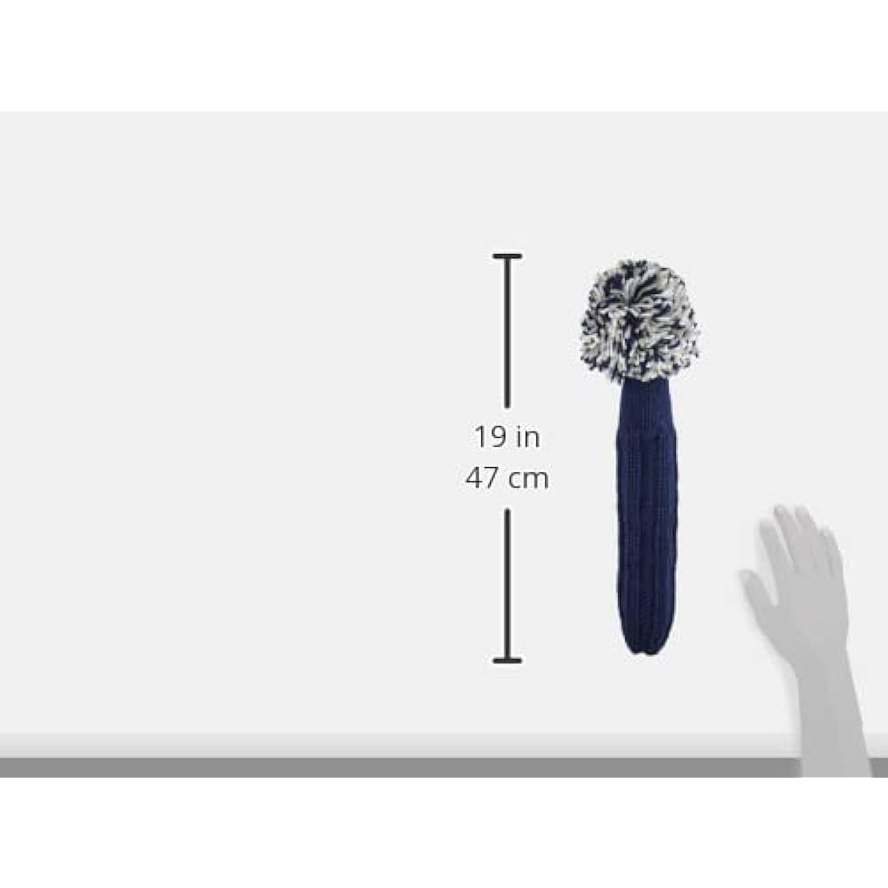Jan Craig Handmade Head Cover for Fairway Wood Navy/White/Silver