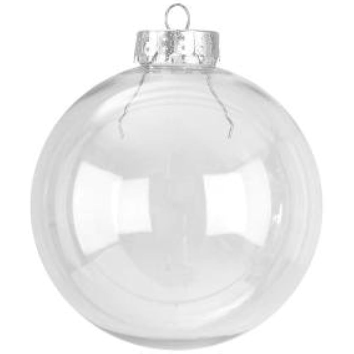 Shatterproof Round Clear Plastic Ornaments 120mm (4.72 inches) x 9 Pieces Per Box 3815-401
