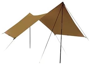 ZEROGRAM Minimalist Recta tarp (OLIVE) / Recta lightweight tarp 350 x 290 UV shading, high water resistance, waterproof, compact, easy to set up and take down, guy line pegs included