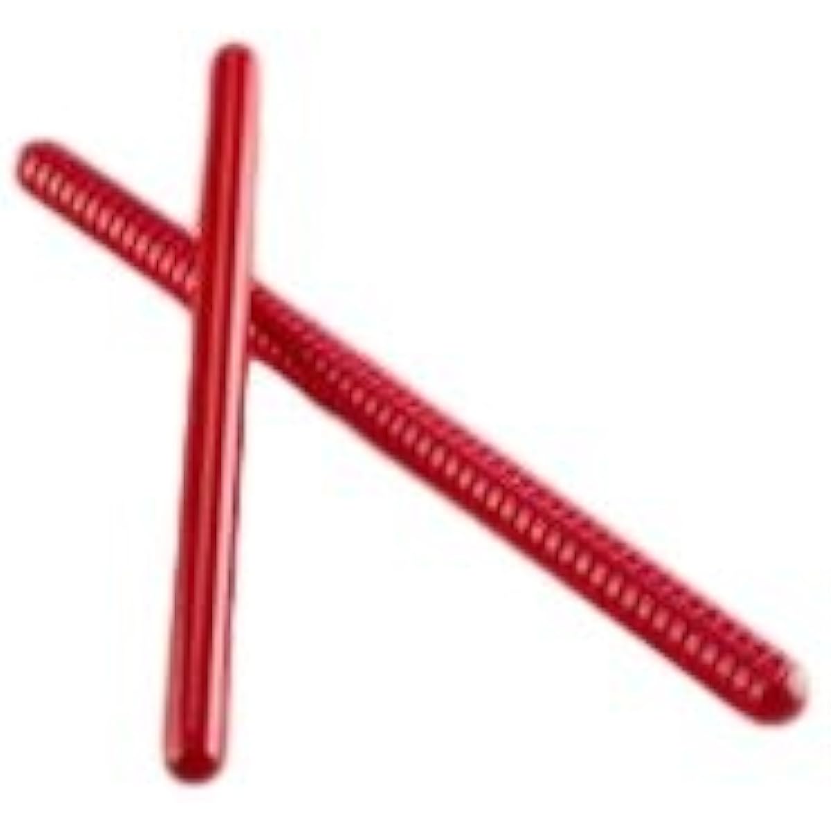Westco Rhythm Sticks Set of 2 - 1 Plain, 1 Ridged (10x0.6", Red)