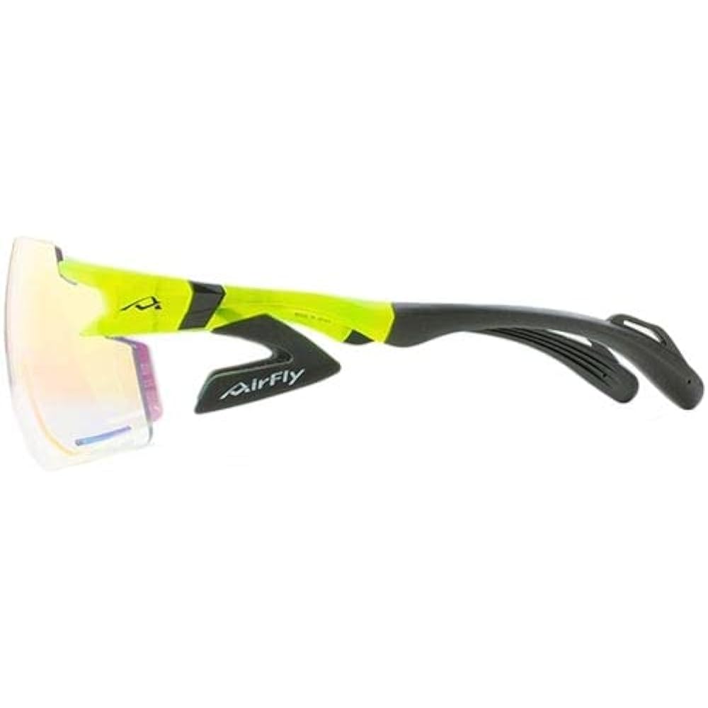 AirFly Nose Padless Sports Sunglasses Motorcycle Neon Yellow Frame Photochromic Lens New Side Pad Equipped with Shield Lens Unisex AF-301 C-31BK