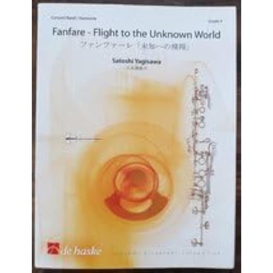 Wind orchestra score, Kyoji Yagisawa fanfare "Flight to the unknown" Listenable Score and part score set