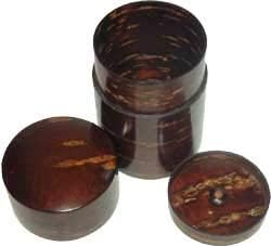 [Kakunodate / Birch Crafts] Cherry bark tea caddy, tea caddy set (large), colored, paulownia box