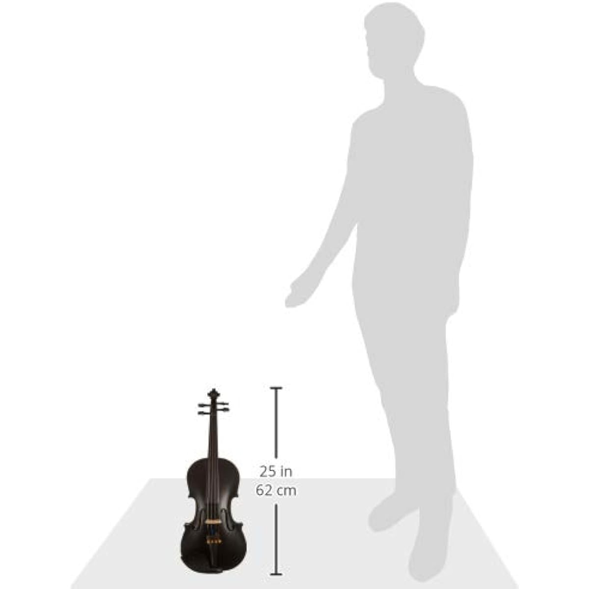 Hallstatt Violin Satin Black V-12/BK 4/4 size violin (regular size)