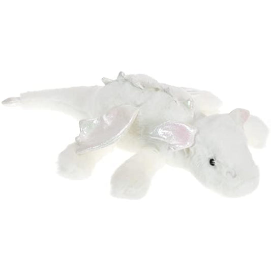 Apricot Lamb Toys Stuffed Animal White Lying Dragon Dinosaur Plush Soft Cuddly Great for Kids (White Dragon, 15 inch)