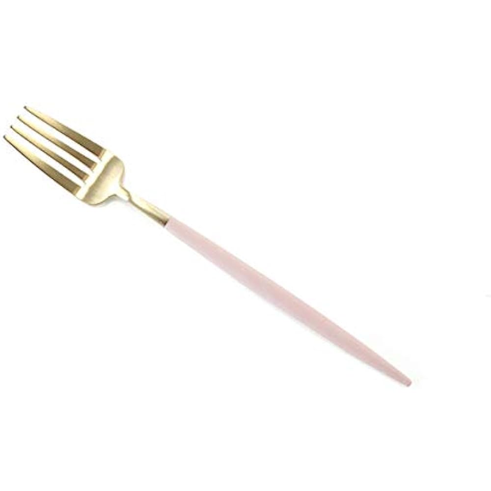 Cutipol GOA Pink Matte Gold Dessert 3 Piece Set (Knife, Fork, Spoon)