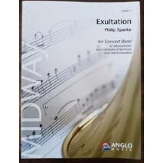 Wind orchestra score Philip Sparke Exaltation Listenable Score and part score set
