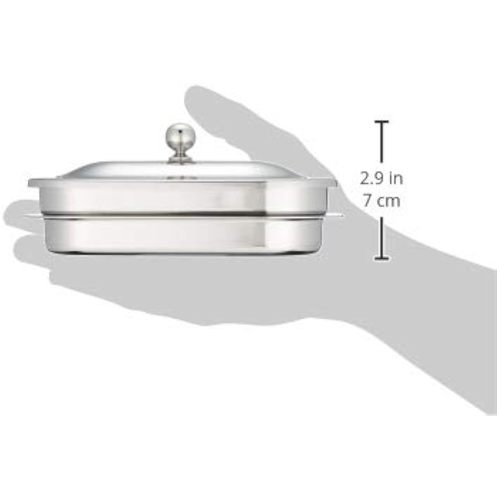Sanpo Sangyo Serving Cutlery Silver 17.5 x 9 x H7cm Royal Butter Dish Oval Type 03101120