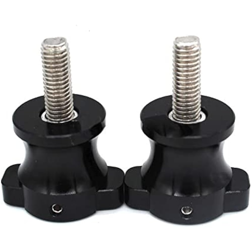 Swing Arm Spool Stand Screw Slider Motorcycle Accessories CNC Aluminum Swing Arm Spool Slider Stand Screw 6MM For YA-MA-HA TDM 850 TDM850 1991-1999 TDM 900 TDM900 2004-2015 (Color : Black)